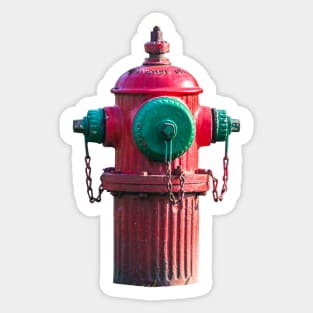 Fluted TCIW Red Fire Hydrant Sticker